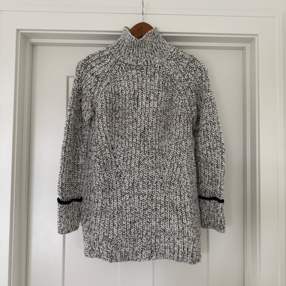 Topshop Heathered Mock Neck Sweater